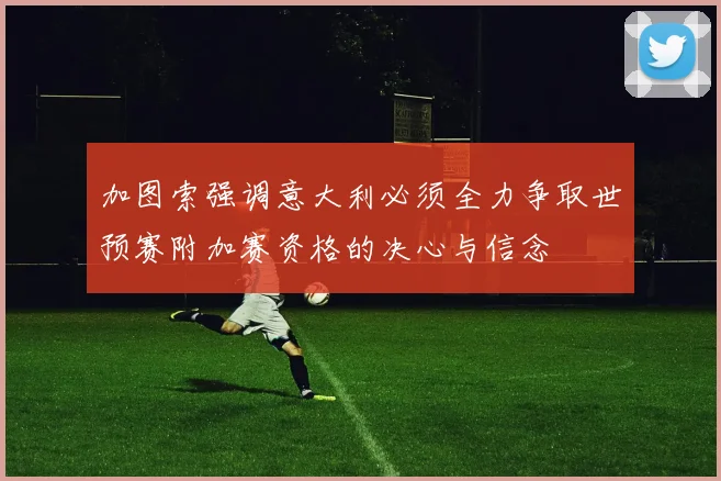 加图索强调意大利必须全力争取世预赛附加赛资格的决心与信念
